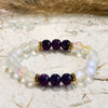 Evolvegem "Velvet Frost" Angel Aura Quartz Amethyst Bracelet