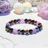 "Spiritual Balance" Amethyst Obsidian Tiger Eye Hematite Beaded Bracelet