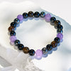 "Spiritual Balance" Amethyst Obsidian Tiger Eye Hematite Beaded Bracelet