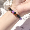 "Spiritual Balance" Amethyst Obsidian Tiger Eye Hematite Beaded Bracelet