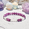 "Love & Spirit" Lepidolite Clear Crystal Beaded Bracelet