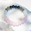 "Soulful Shield" Moonstone Obsidian Rose Quartz Beaded Bracelet