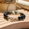 "Shadow Balance" Labradorite Obsidian Smoky Quartz Beaded Bracelet