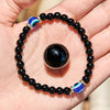 "Protective Aura" Natural Black Onyx Evil Eye Beaded Bracelet