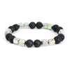 "Grounding Power" Electroplated Hematite with Black Onyx Bracelet