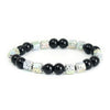 "Grounding Power" Electroplated Hematite with Black Onyx Bracelet