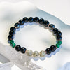 Black Onyx Hematite Labradorite Malachite Beaded Bracelet