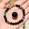 Black Onyx Hematite Labradorite Malachite Beaded Bracelet