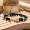 Black Onyx Hematite Labradorite Malachite Beaded Bracelet