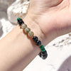 Black Onyx Hematite Labradorite Malachite Beaded Bracelet