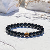 "Guardian Knight" Natural Obsidian Tiger Eye Beaded Bracelet