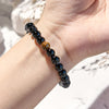 "Guardian Knight" Natural Obsidian Tiger Eye Beaded Bracelet