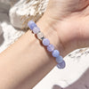 "Serene Sky" Natural Blue Chalcedony Beaded Bracelet