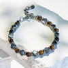 Tiger Eye Hematite Power Link Bracelet