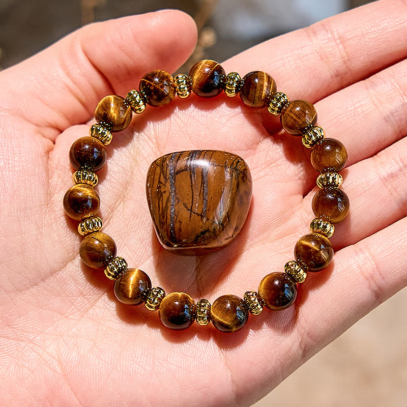 "Enigmatic Tiger Pulse" Golden Tiger Eye Bracelet