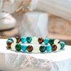 "Tranquil Earth" Tiger Eye Stone Turquoise Bracelet