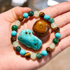 "Tranquil Earth" Tiger Eye Stone Turquoise Bracelet