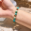 "Tranquil Earth" Tiger Eye Stone Turquoise Bracelet