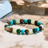 "Tranquil Earth" Tiger Eye Stone Turquoise Bracelet