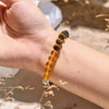 "Eclipse of Strength" Tiger Eye Citrine Smoky Quartz Bracelet