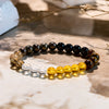 "Eclipse of Strength" Tiger Eye Citrine Smoky Quartz Bracelet