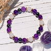 "Mystic Radiance" Amethyst Rose Quartz Hematite Bracelet