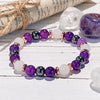 "Mystic Radiance" Amethyst Rose Quartz Hematite Bracelet