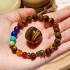 "Golden Fortune" Chakra Tiger Eye Elephant Pendant Bracelet