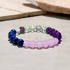 "Tranquil Waves" Amethyst Lepidolite Lapis Lazuli Fluorite Bracelet