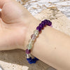 "Tranquil Waves" Amethyst Lepidolite Lapis Lazuli Fluorite Bracelet