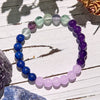 "Tranquil Waves" Amethyst Lepidolite Lapis Lazuli Fluorite Bracelet