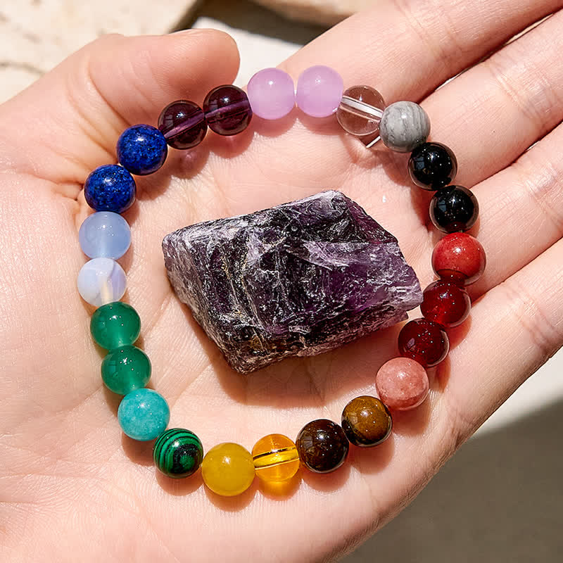 "Chakra Bliss" Natural Stone Chakras Bracelet