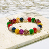 "Joyful Spectrum" Colorful Agate Chakra Bracelet