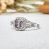 "Ethereal Aurora" Square Alexandrite Ring