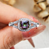 "Ethereal Aurora" Square Alexandrite Ring