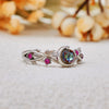 "Lunar Blossom" Alexandrite Branch Leaf Ring