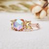 "Enchanted Prism" Hexagon Cut Alexandrite Peridot Ring