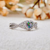 "Eternal Heart" Alexandrite Infinity Cross Ring