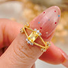 "Golden Radiance" Baguette Cut Citrine Ring