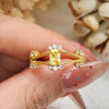 "Golden Radiance" Baguette Cut Citrine Ring