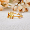 "Golden Radiance" Baguette Cut Citrine Ring