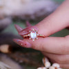 "Luna Bloom" Moonstone Pearl Ring