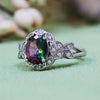 "Mystic Blossom" Alexandrite Butterfly Carved Ring