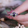 "Mystic Blossom" Alexandrite Butterfly Carved Ring