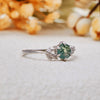 "Verdant Dream" Moss Agate Leaf Wrap Ring