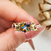 Evolvegem "Enchanted Prism" Hexagon Cut Alexandrite Peridot Ring