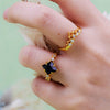 Evolvegem "Celestial Sand" 2Pcs Blue Sandstone Ring Set