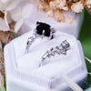 Evolvegem "Celestial Sand" 2Pcs Blue Sandstone Ring Set