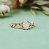 Evolvegem "Vernal Moon" Triple Goddess Opal Zircon Ring