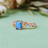 Evolvegem "Vernal Moon" Triple Goddess Opal Zircon Ring